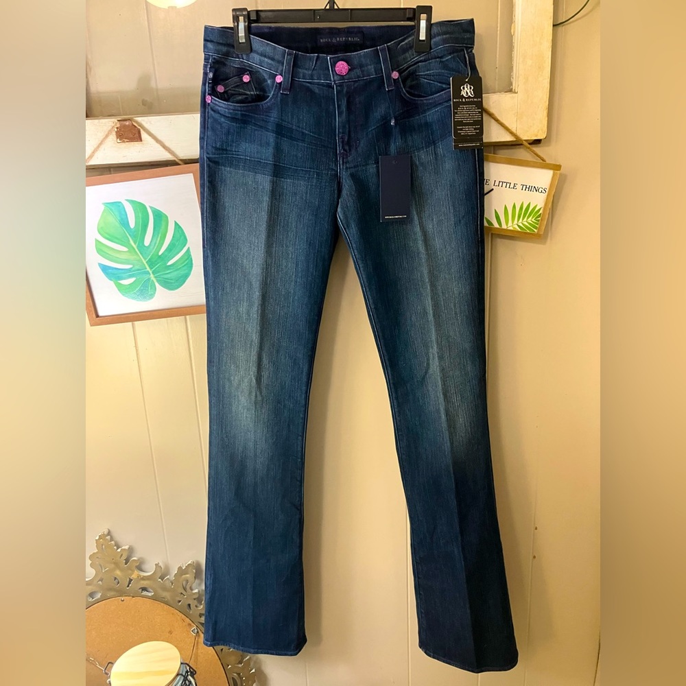 NWT size 30 rock and republic prism blue , jaguar style ,  jeans